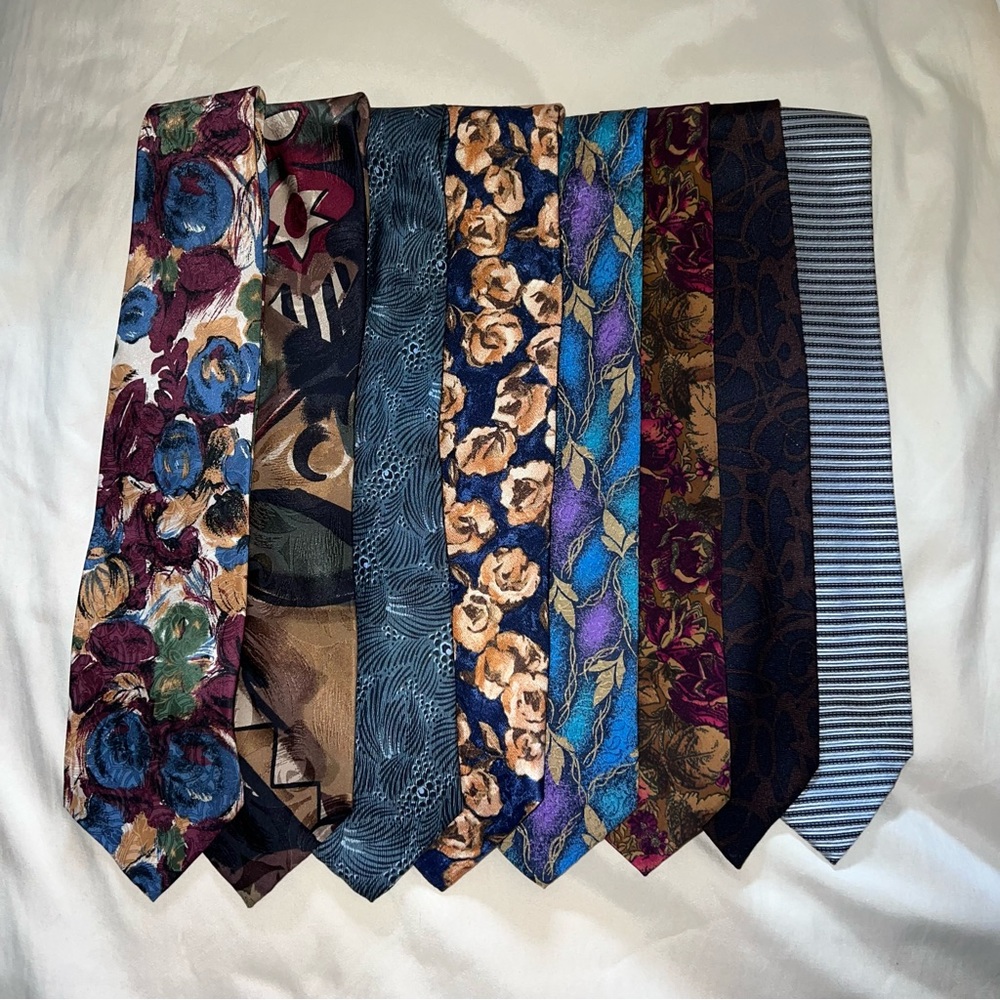 Elegant Floral and Patterned Men's Tie Set